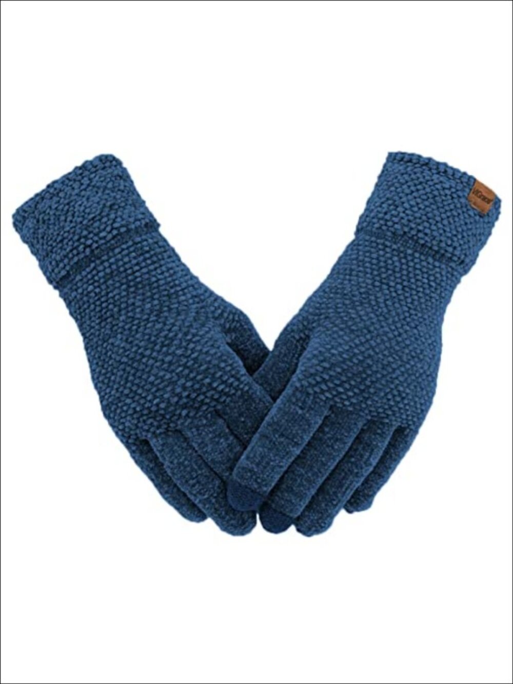 Chenille Touchscreen Winter Gloves for Women Warm Knit 3 Touch Fingers